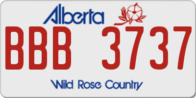 AB license plate BBB3737