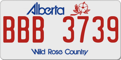 AB license plate BBB3739
