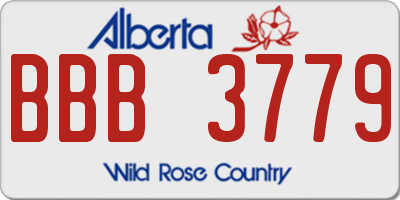 AB license plate BBB3779