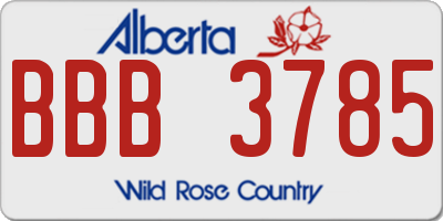 AB license plate BBB3785