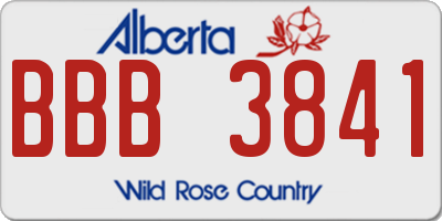AB license plate BBB3841
