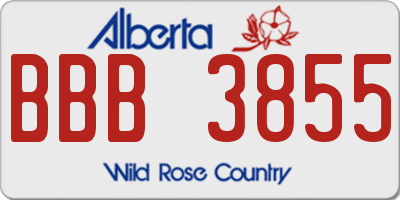 AB license plate BBB3855