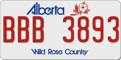 AB license plate BBB3893