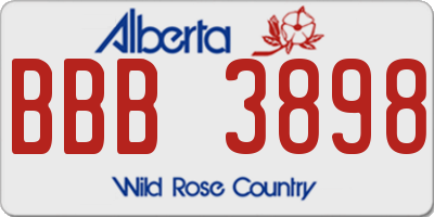 AB license plate BBB3898