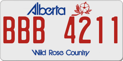 AB license plate BBB4211
