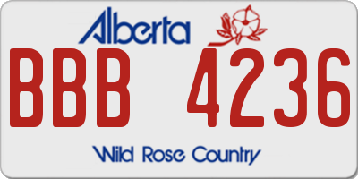 AB license plate BBB4236