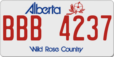 AB license plate BBB4237