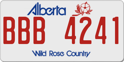 AB license plate BBB4241