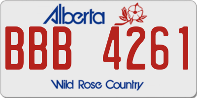 AB license plate BBB4261