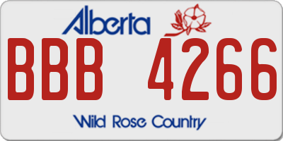 AB license plate BBB4266