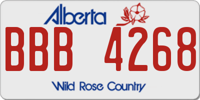 AB license plate BBB4268