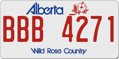 AB license plate BBB4271