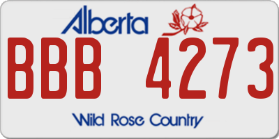 AB license plate BBB4273