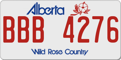 AB license plate BBB4276