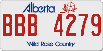 AB license plate BBB4279