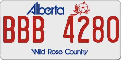AB license plate BBB4280