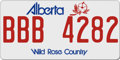 AB license plate BBB4282
