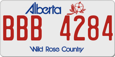 AB license plate BBB4284