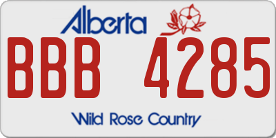 AB license plate BBB4285