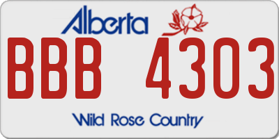AB license plate BBB4303