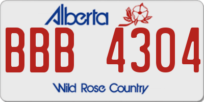 AB license plate BBB4304
