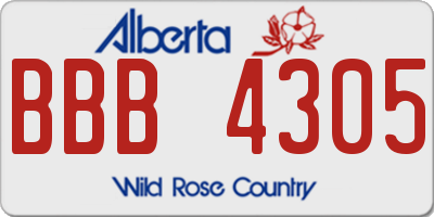 AB license plate BBB4305