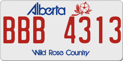 AB license plate BBB4313