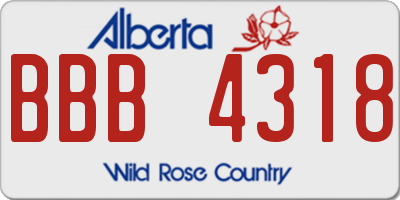 AB license plate BBB4318