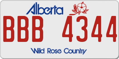 AB license plate BBB4344