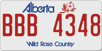 AB license plate BBB4348