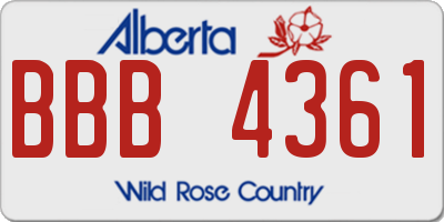 AB license plate BBB4361
