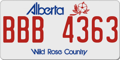 AB license plate BBB4363