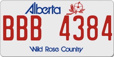 AB license plate BBB4384