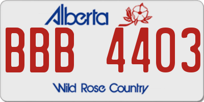 AB license plate BBB4403