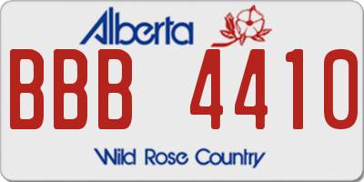 AB license plate BBB4410