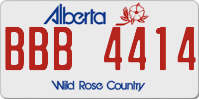 AB license plate BBB4414