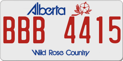 AB license plate BBB4415
