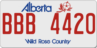 AB license plate BBB4420