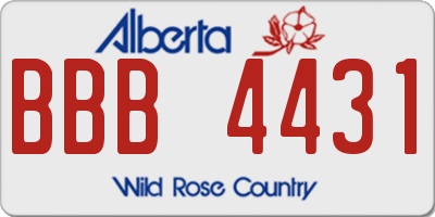 AB license plate BBB4431