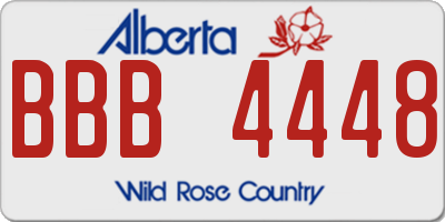AB license plate BBB4448