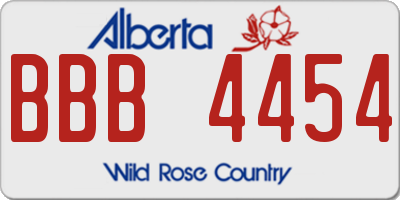 AB license plate BBB4454