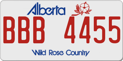 AB license plate BBB4455