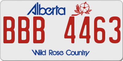 AB license plate BBB4463