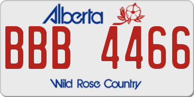AB license plate BBB4466