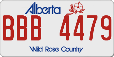 AB license plate BBB4479