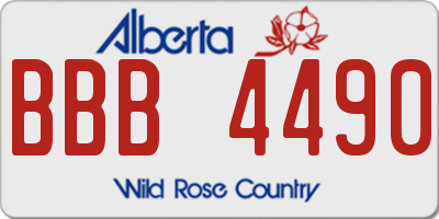 AB license plate BBB4490