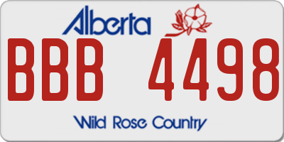 AB license plate BBB4498