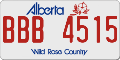 AB license plate BBB4515