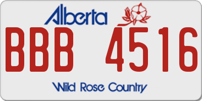 AB license plate BBB4516