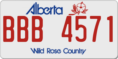 AB license plate BBB4571